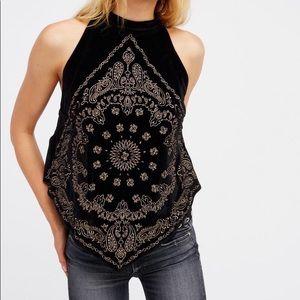Free People velvet shirt